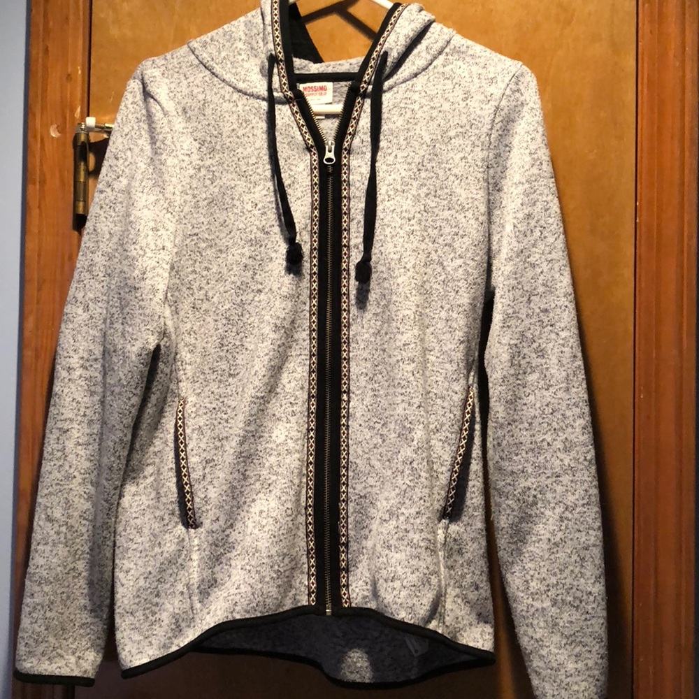 HEATHERED GREY ZIP UP JACKET
